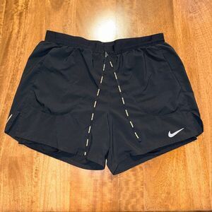 Nike Running Shorts Mens Large Black Lined Dri Fit